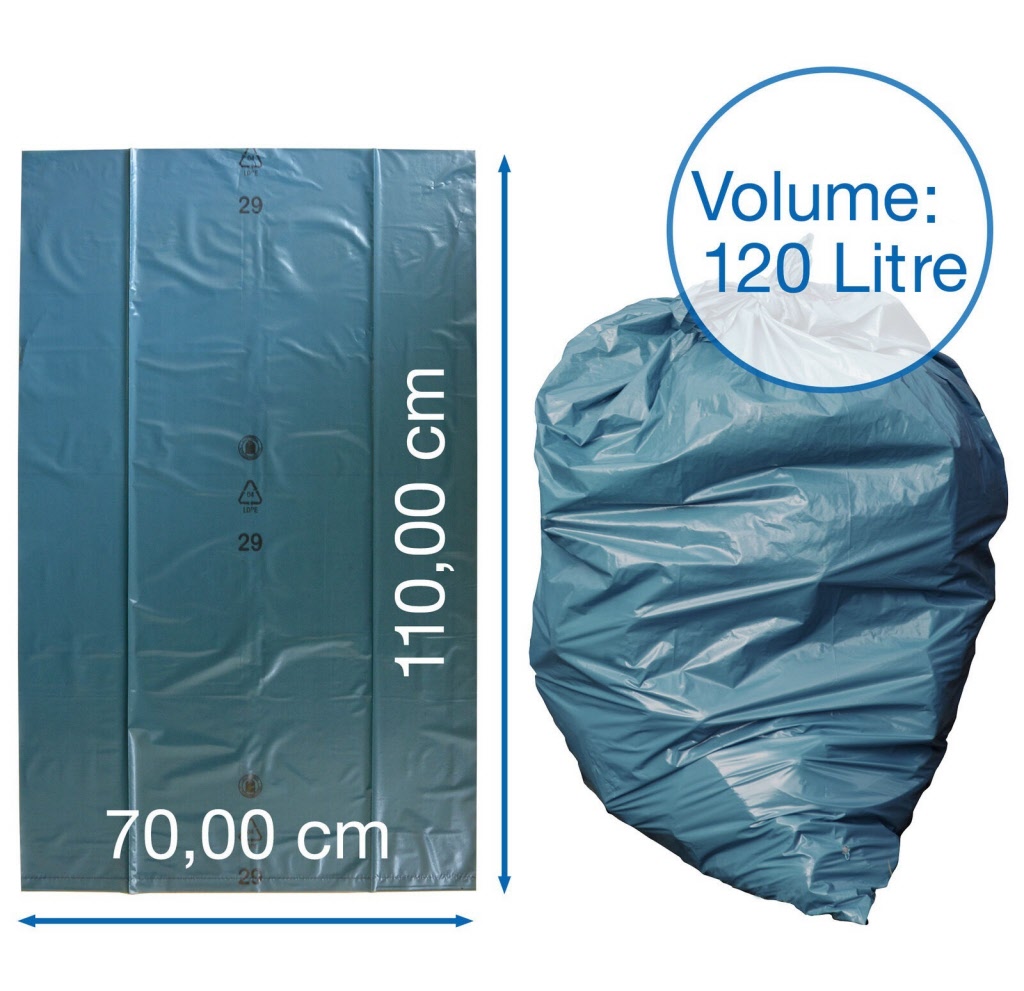 Colis 20 Kg de sacs poubelle 120 litres Coloris au choix